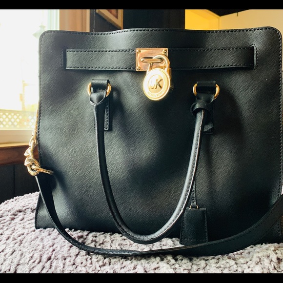 Michael Kors Handbags - Michael Kors Black Hamilton Satchel